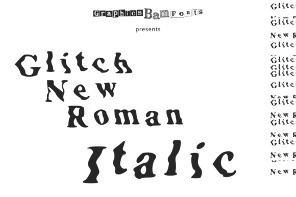 Glitch New Roman Italic Font