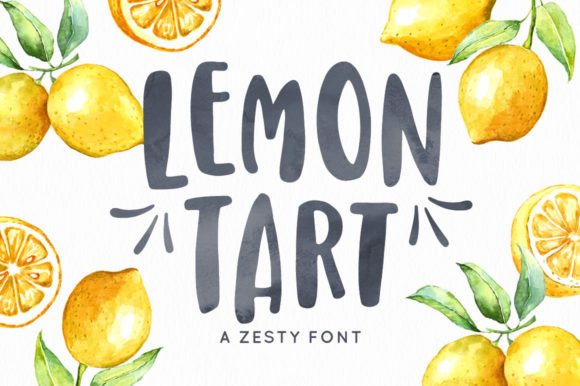 Lemon Tart: A Sweet, Hand-Drawn Display Font for Crafters