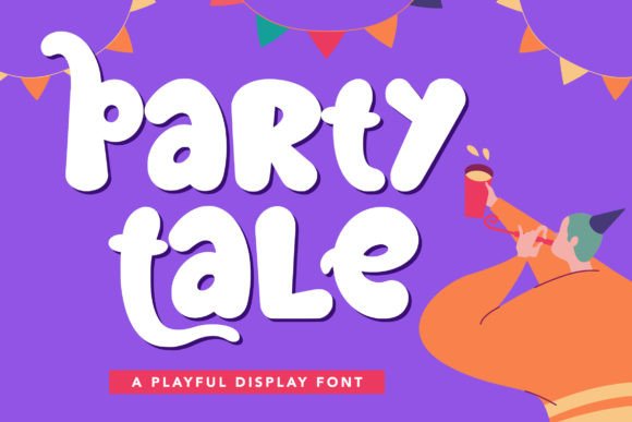 Party Tale: A Playful Display Font for Small Business Branding